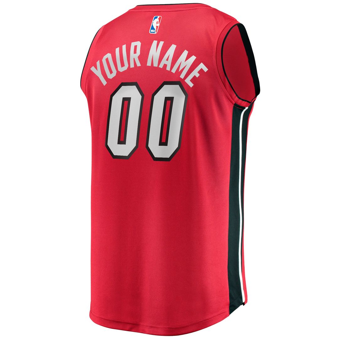 Miami Heat Fanatics Fast Break Custom Jersey - Red - Statement Edition Team Jersey Sports Fan Apparel