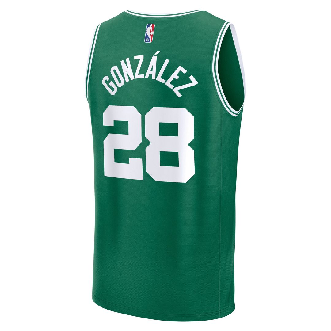 Boston Celtics Hugo Gonzalez Fanatics Youth 2025 NBA Draft First Round Pick Fast Break Replica Jersey - Icon Edition - Kelly Green Team Jersey Sports