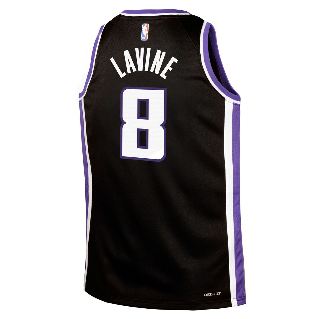 Sacramento Kings Zach LaVine Nike Youth Swingman Jersey - Icon Edition - Black Team Jersey Sports Fan Apparel