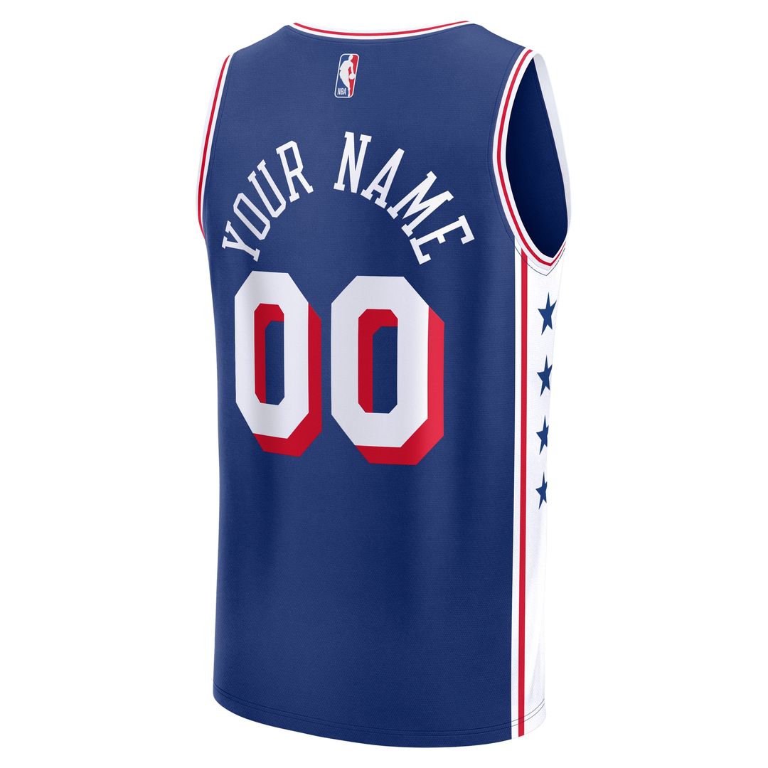 Philadelphia 76ers Fanatics Youth Fast Break Custom Replica Jersey - White - Association Edition Team Jersey Sports Fan Apparel