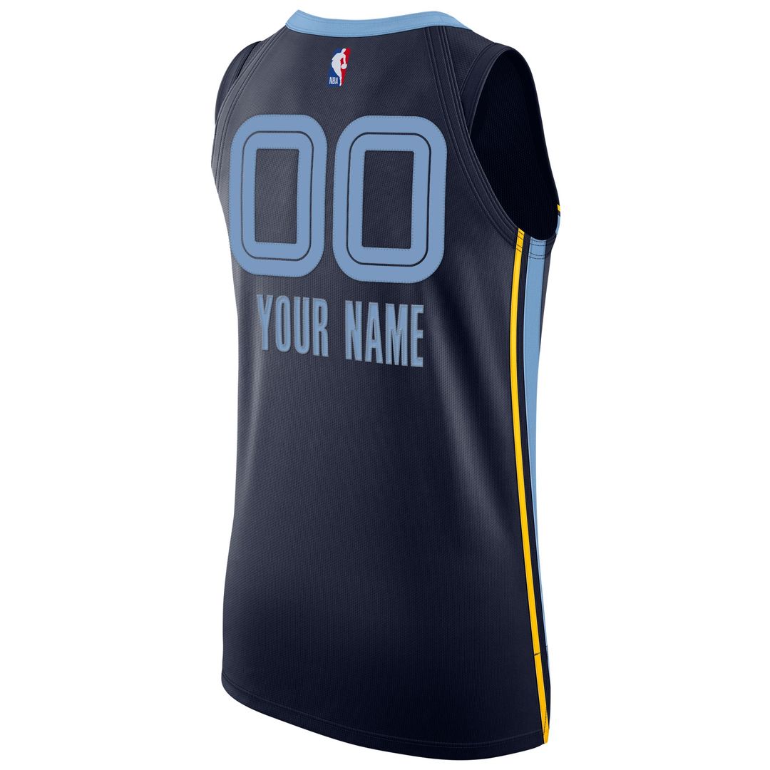 Memphis Grizzlies Nike 2020/21 Authentic Custom Jersey Navy - Icon Edition Team Jersey Sports Fan Apparel