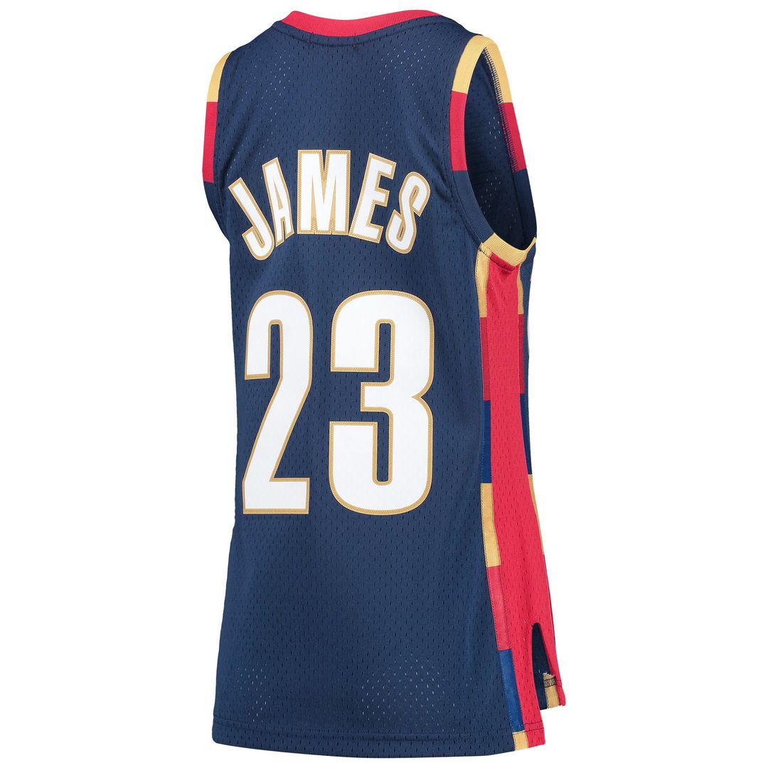 Cleveland Cavaliers LeBron James Mitchell & Ness Women's Hardwood Classics Swingman Jersey - Navy Team Jersey Sports Fan Apparel