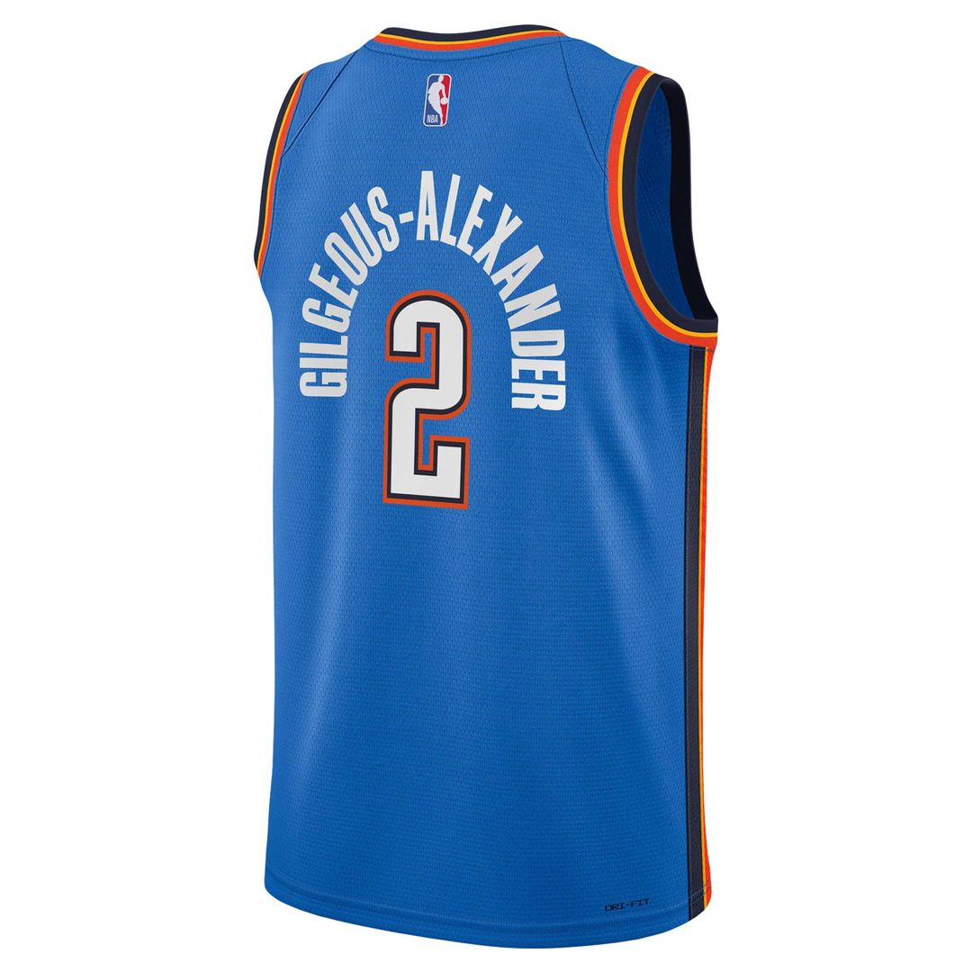 Oklahoma City Thunder Shai Gilgeous - Alexander Nike Youth Swingman Jersey - Icon Edition - Blue Team Jersey Sports Fan Apparel