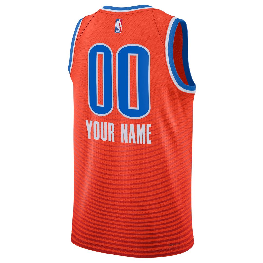 Oklahoma City Thunder Jordan Brand Unisex 2022/23 Swingman Custom Jersey - Statement Edition - Orange Team Jersey Sports Fan Apparel