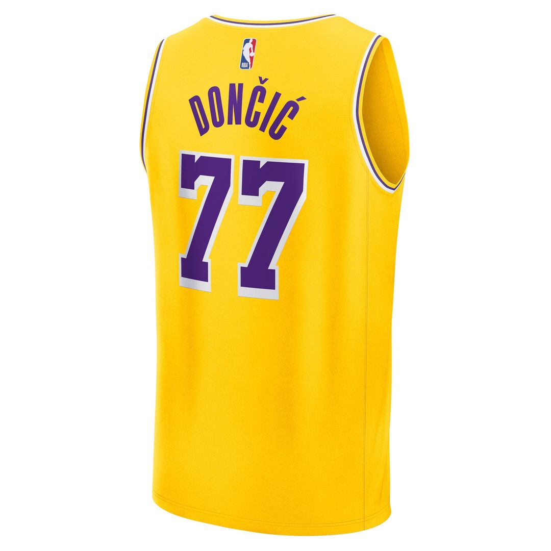 Los Angeles Lakers Luka Dončić Fanatics Fast Break Replica Player Jersey - Icon Edition - Gold Team Jersey Sports Fan Apparel