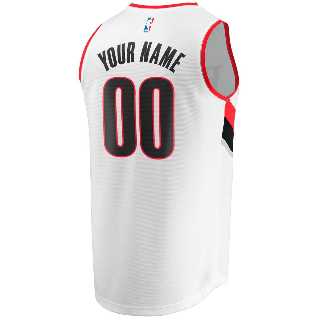 Portland Trail Blazers Fanatics Fast Break Custom Replica Jersey - Association Edition - White Team Jersey Sports Fan Apparel