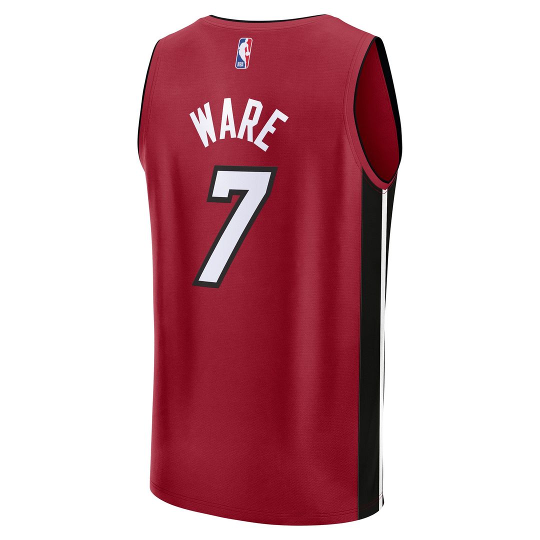 Miami Heat Kel'el Ware Fanatics Fast Break Player Jersey - Statement Edition - Red Team Jersey Sports Fan Apparel