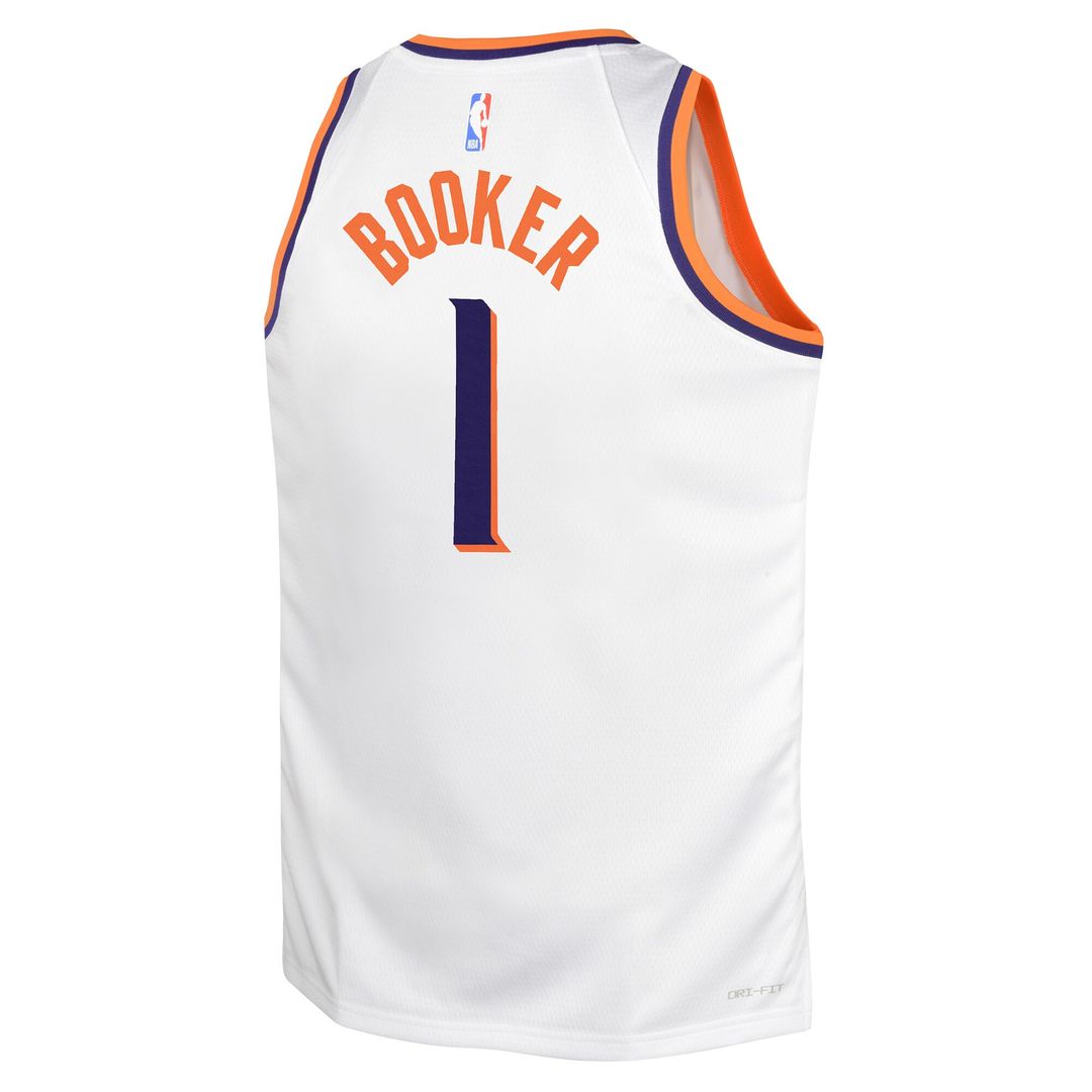 Phoenix Suns Devin Booker Nike Youth Swingman Jersey - Association Edition - White Team Jersey Sports Fan Apparel
