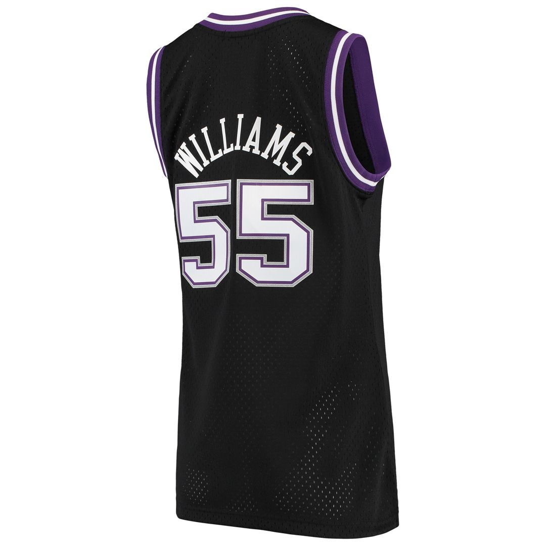 Sacramento Kings Jason Williams Mitchell & Ness Women's 2000/01 Hardwood Classics Swingman Jersey - Black Team Jersey Sports Fan Apparel