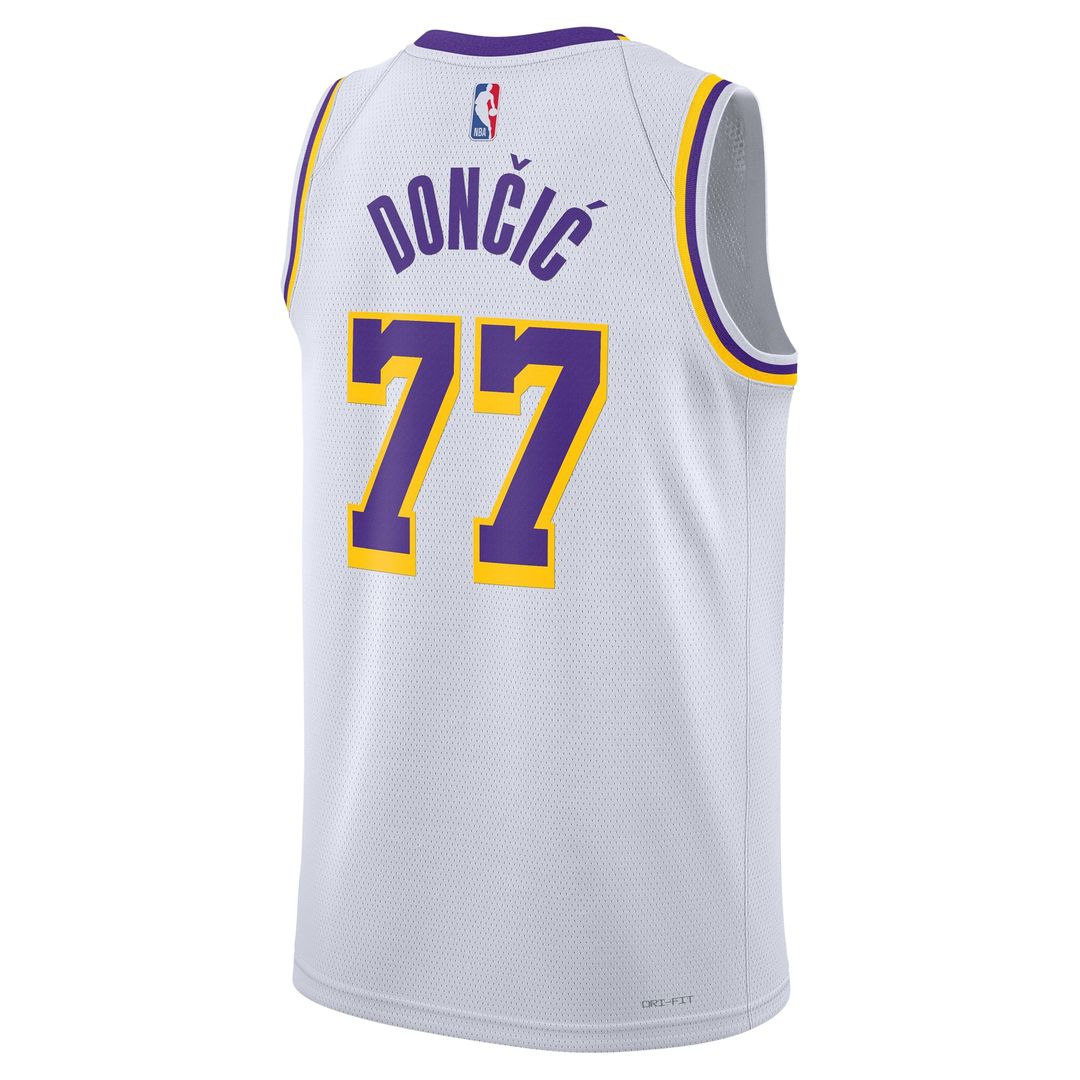 Los Angeles Lakers Luka Dončić Nike Unisex Swingman Jersey - Association Edition - White Team Jersey Sports Fan Apparel