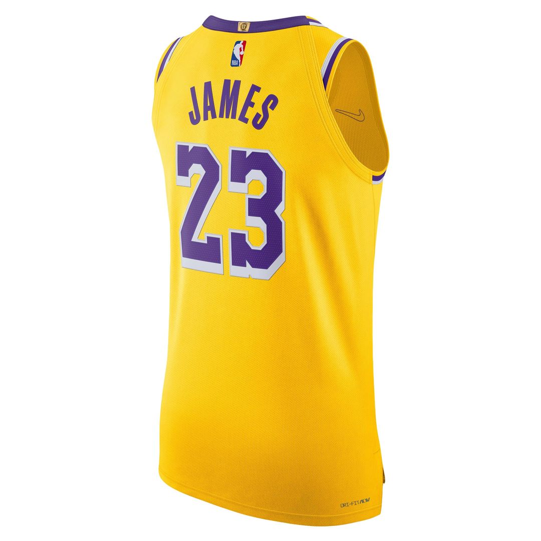Los Angeles Lakers LeBron James Nike Authentic Jersey - Icon Edition - Gold Team Jersey Sports Fan Apparel