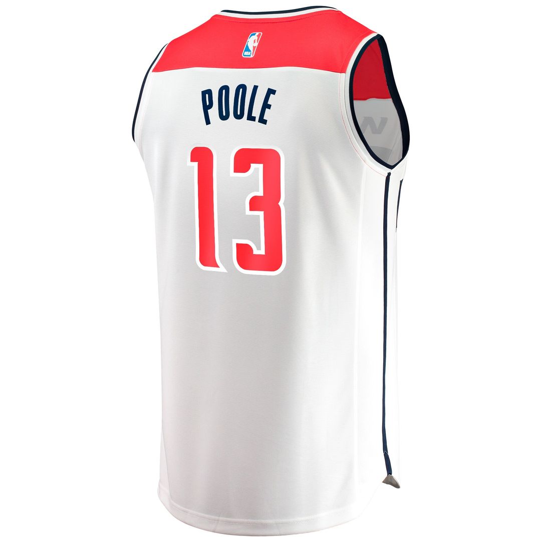 Washington Wizards Jordan Poole Fanatics Youth Fast Break Player Jersey - Association Edition - White Team Jersey Sports Fan Apparel