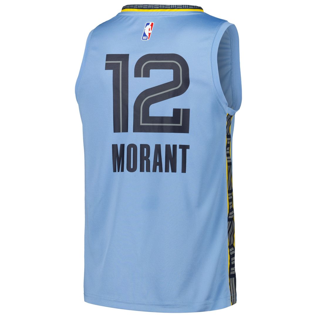 Memphis Grizzlies Ja Morant Fanatics Fast Break Replica Player Jersey - Statement Edition - Light Blue Team Jersey Sports Fan Apparel