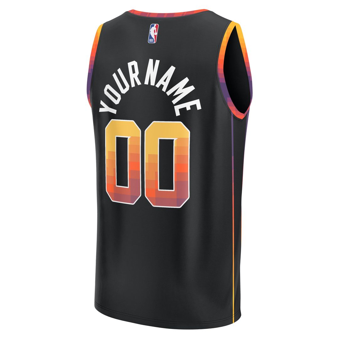 Phoenix Suns Fanatics Fast Break Custom Replica Jersey - Black - Statement Edition Team Jersey Sports Fan Apparel