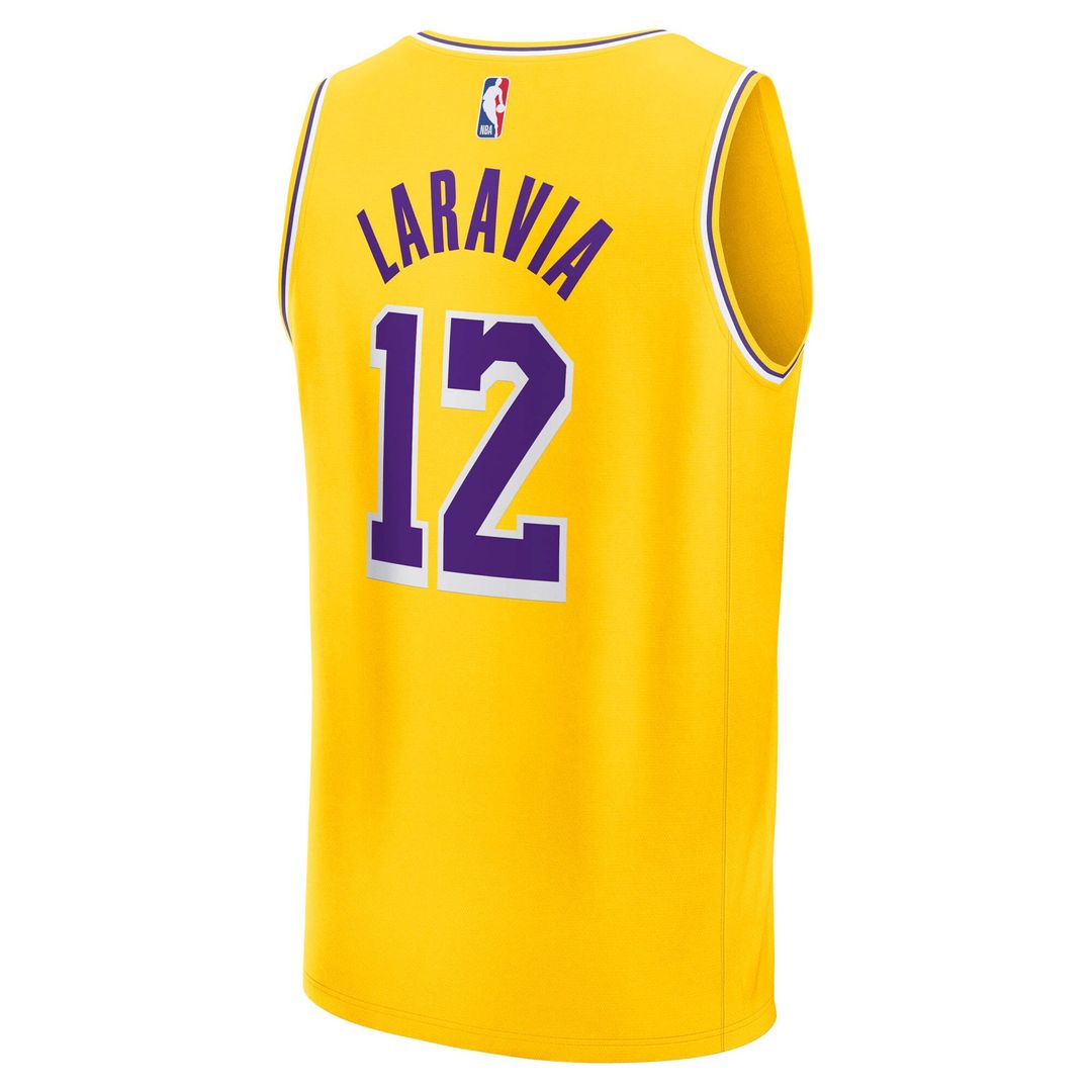 Los Angeles Lakers Jake LaRavia Fanatics Fast Break Replica Jersey - Icon Edition - Gold Team Jersey Sports Fan Apparel