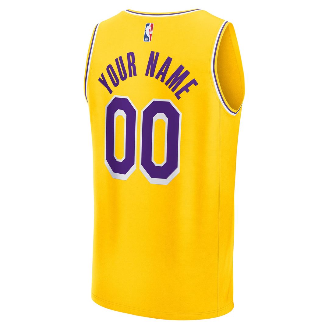 Los Angeles Lakers Fanatics Fast Break Custom Jersey - Icon Edition - Purple Team Jersey Sports Fan Apparel