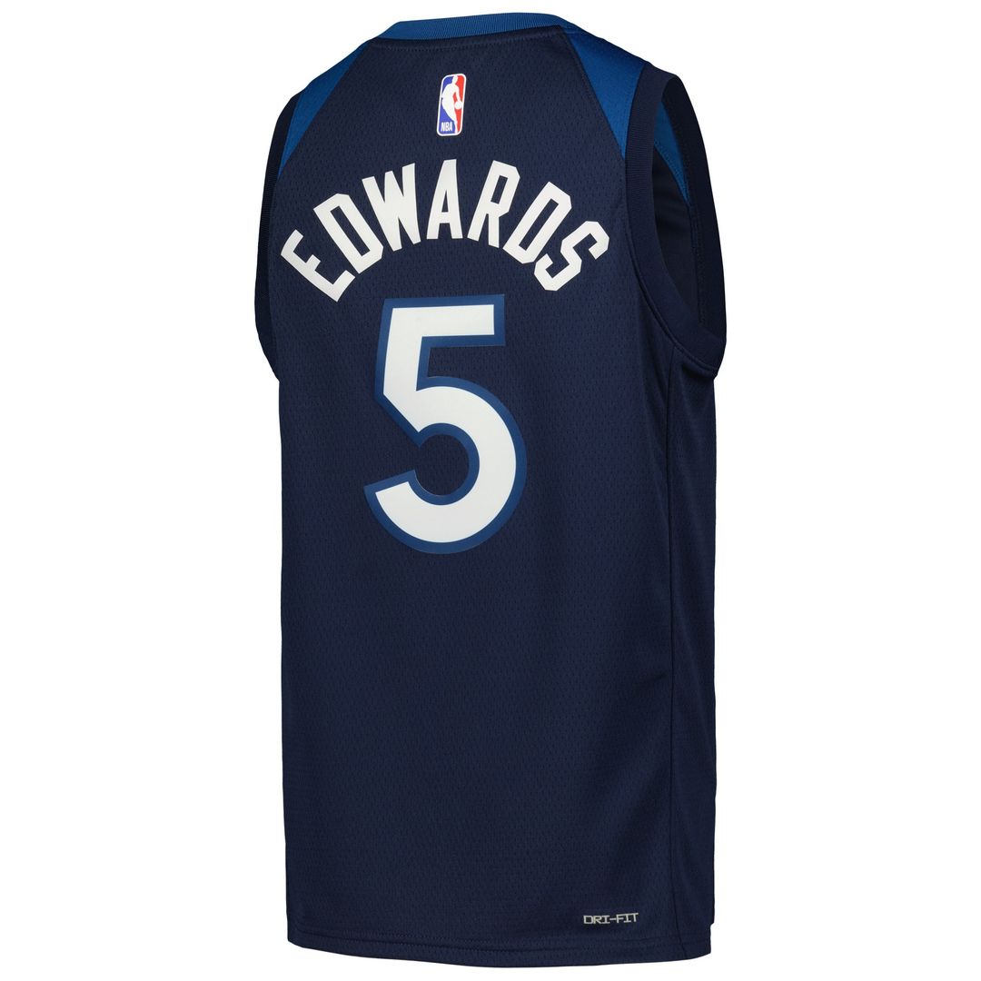 Minnesota Timberwolves Anthony Edwards Nike Youth Swingman Jersey - Icon Edition - Navy Team Jersey Sports Fan Apparel