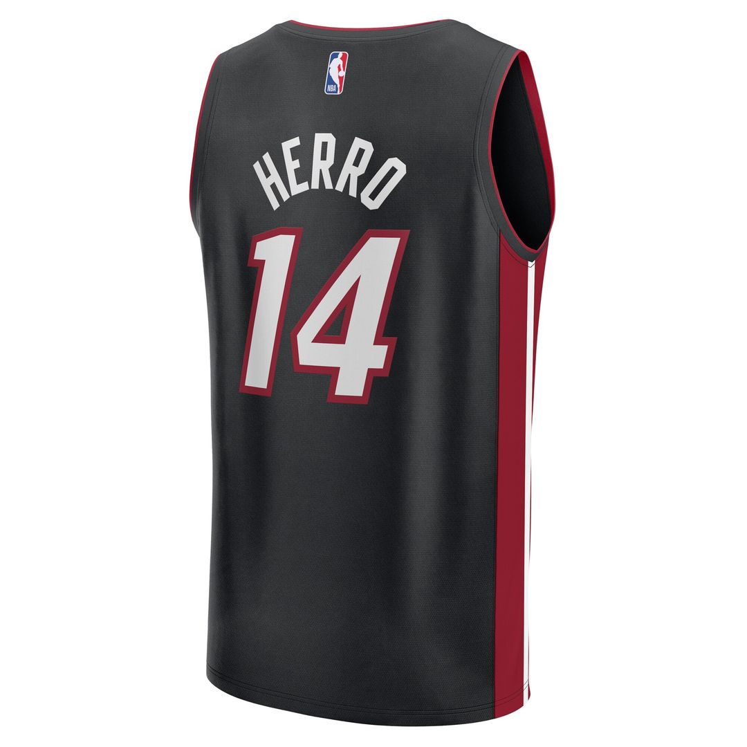 Miami Heat Tyler Herro Fanatics Youth Fast Break Replica Player Jersey - Black - Icon Edition Team Jersey Sports Fan Apparel