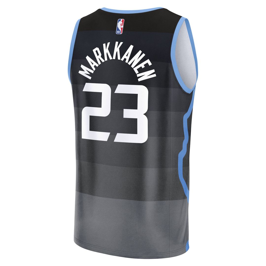 Utah Jazz Lauri Markkanen Fanatics 2025/26 City Edition Fast Break Jersey - Black Team Jersey Sports Fan Apparel