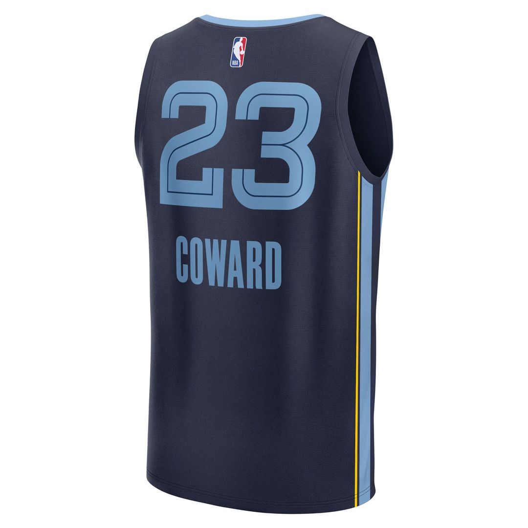 Memphis Grizzlies Cedric Coward Fanatics Youth 2025 NBA Draft First Round Pick Fast Break Replica Jersey - Icon Edition - Navy Team Jersey Sports Fan