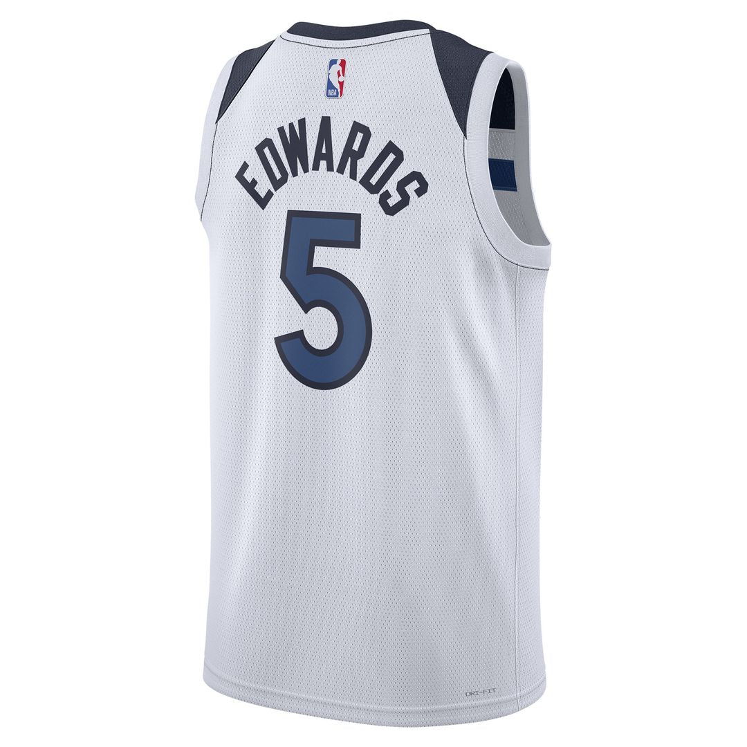 Minnesota Timberwolves Anthony Edwards Nike Unisex Swingman Jersey - Association Edition - White Team Jersey Sports Fan Apparel