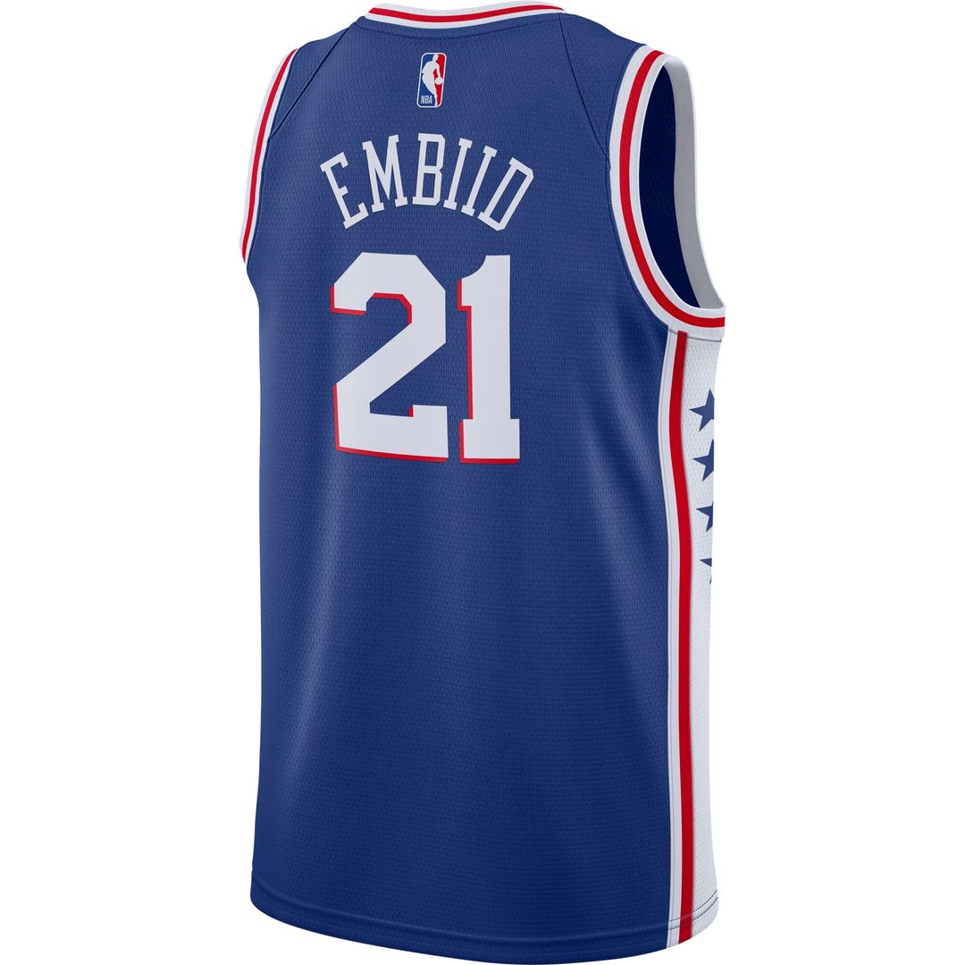 Philadelphia 76ers Joel Embiid Nike 2019/2020 Swingman Jersey - Icon Edition - Royal Team Jersey Sports Fan Apparel