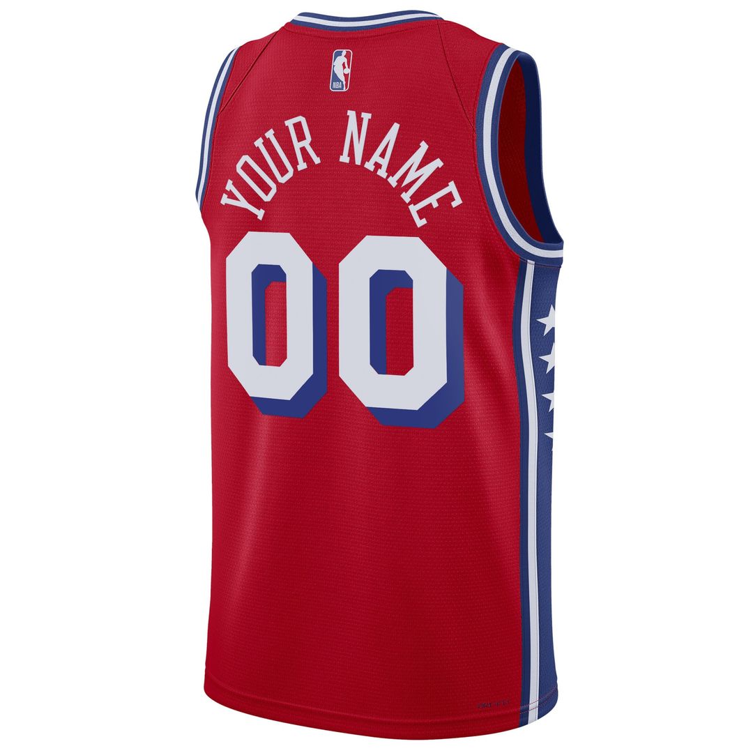 Philadelphia 76ers Jordan Brand Unisex 2022/23 Swingman Custom Jersey - Statement Edition - Red Team Jersey Sports Fan Apparel