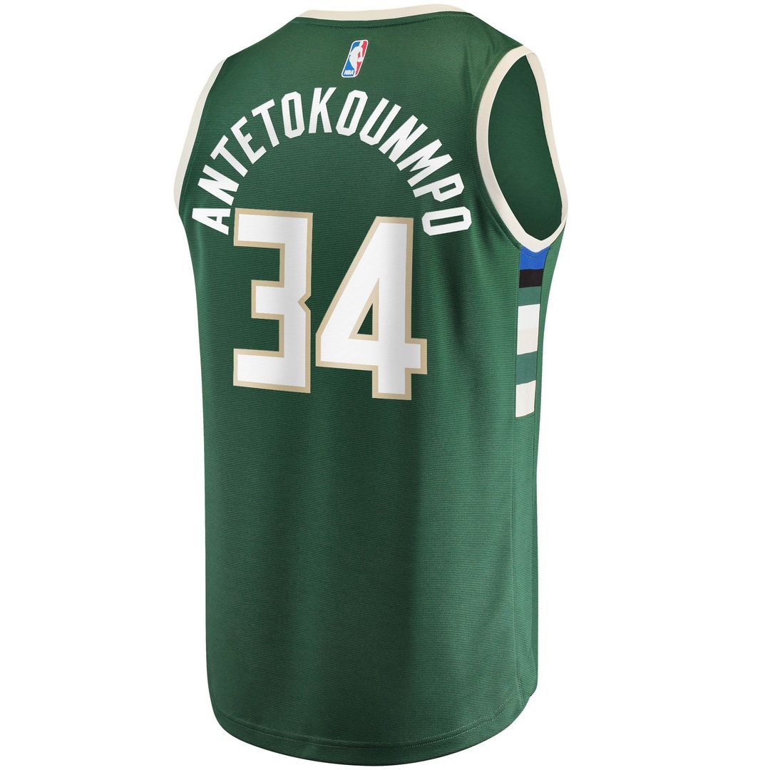 Milwaukee Bucks Giannis Antetokounmpo Fanatics Big & Tall Fast Break Player Jersey - Hunter Green - Icon Edition Team Jersey Sports Fan Apparel