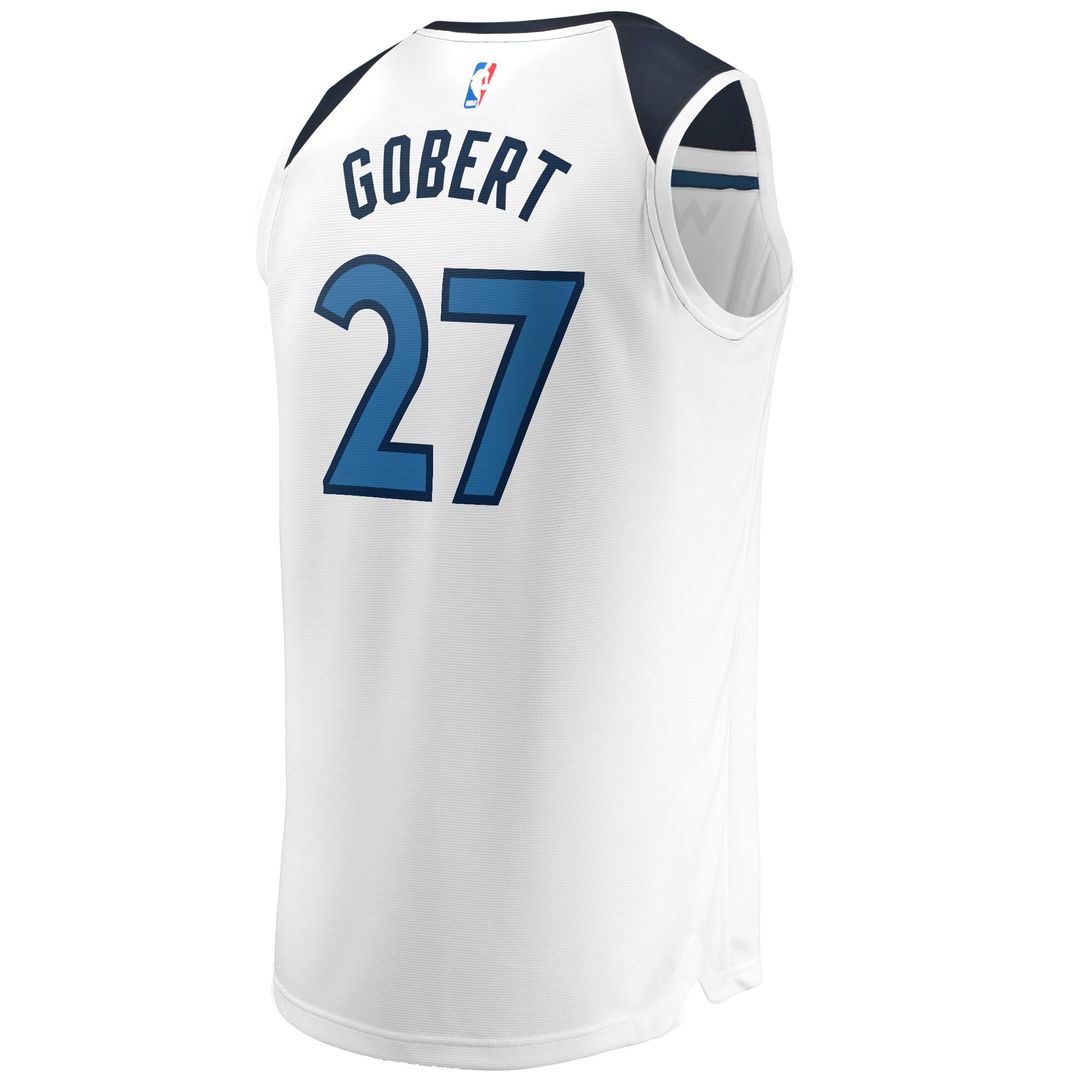 Minnesota Timberwolves Rudy Gobert Fanatics Fast Break Replica Player Jersey - Association Edition - White Team Jersey Sports Fan Apparel