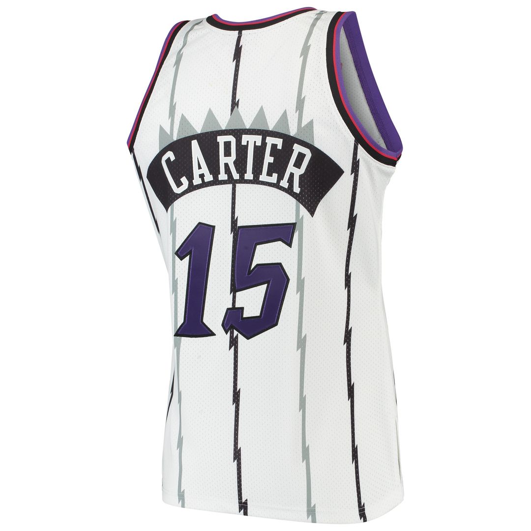 Toronto Raptors Vince Carter Mitchell & Ness 1998/99 Hardwood Classics Authentic Jersey - White Team Jersey Sports Fan Apparel