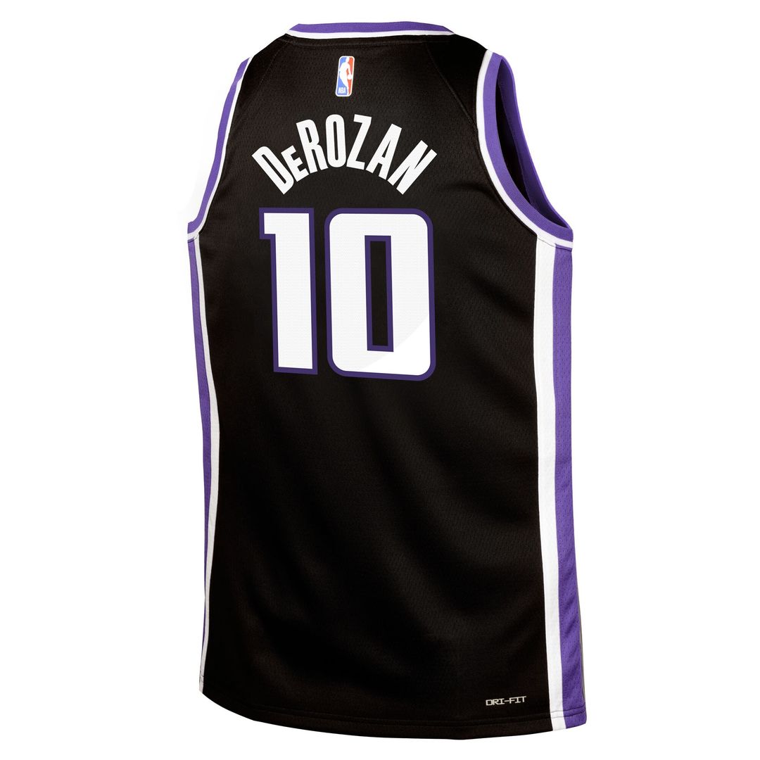 Sacramento Kings DeMar DeRozan Nike Youth Swingman Jersey - Icon Edition - Black Team Jersey Sports Fan Apparel