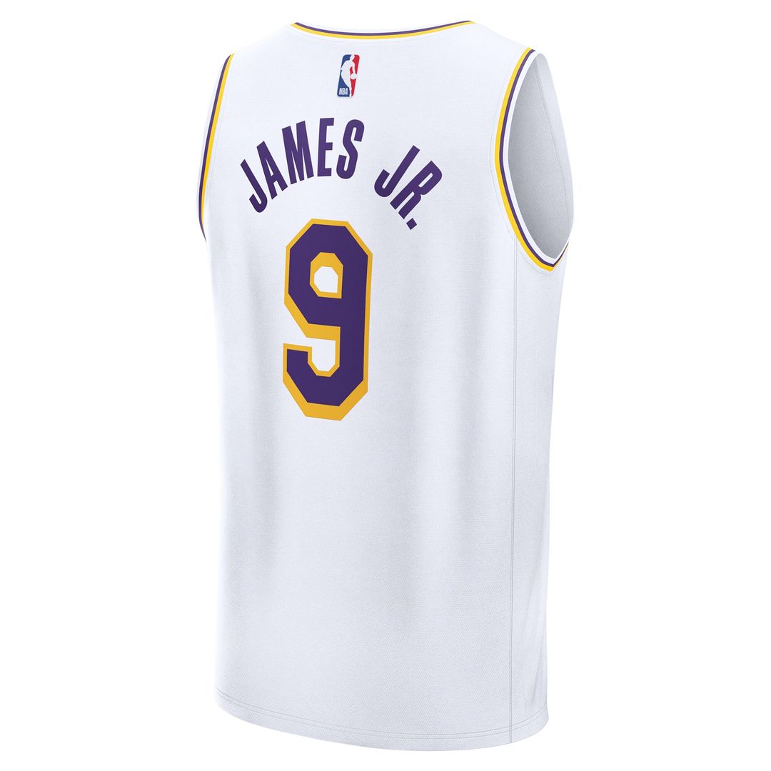 Los Angeles Lakers Bronny James Fanatics Fast Break Replica Player Jersey - Association Edition - White Team Jersey Sports Fan Apparel