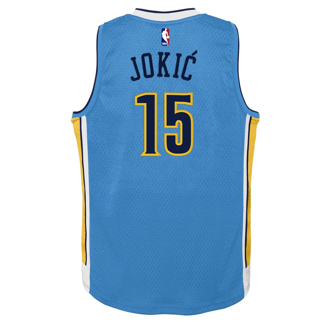Denver Nuggets Nikola Jokic Mitchell & Ness Youth 2016/17 Hardwood Classics Swingman Jersey - Light Blue Team Jersey Sports Fan Apparel