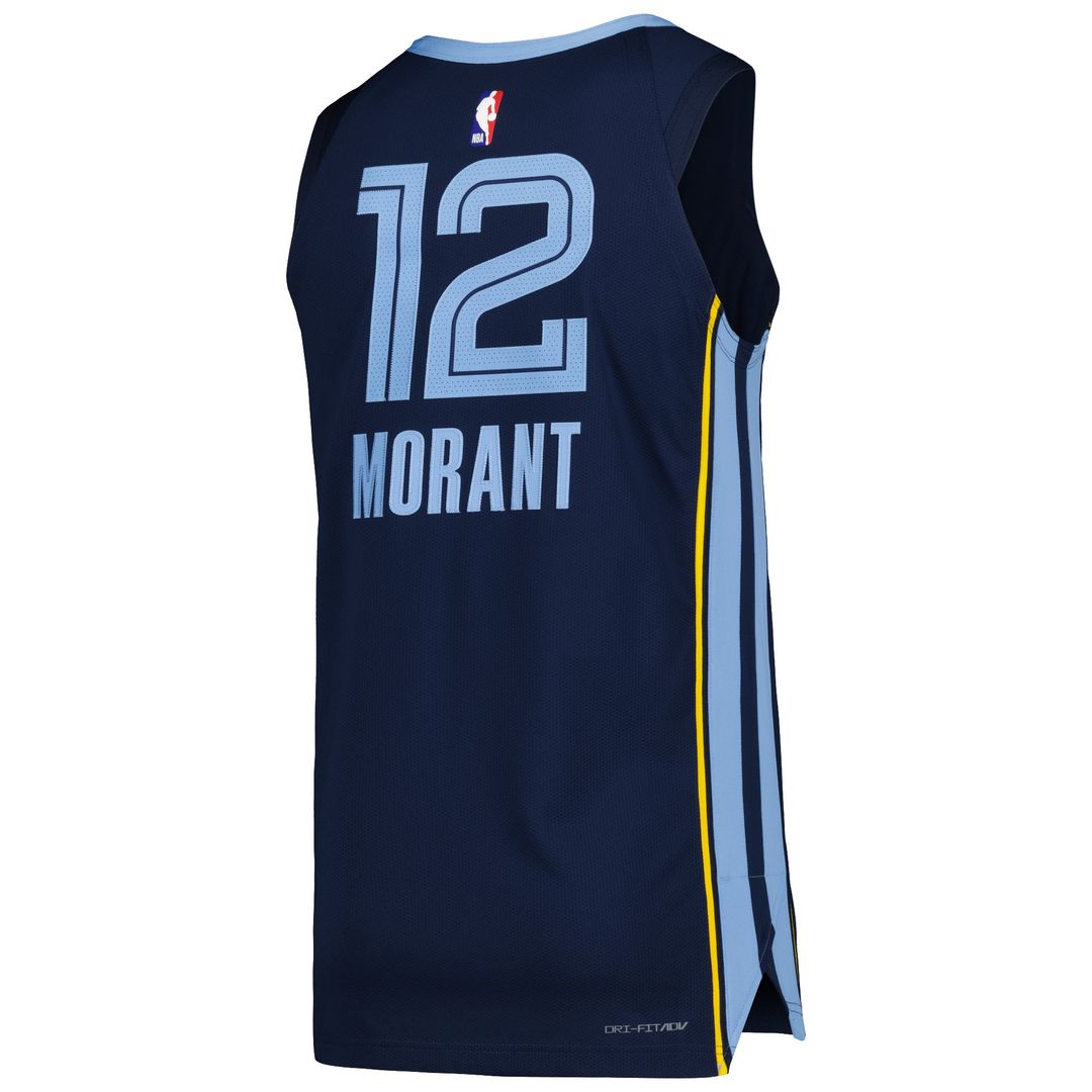 Memphis Grizzlies Ja Morant Nike Authentic Jersey - Icon Edition - Navy Team Jersey Sports Fan Apparel