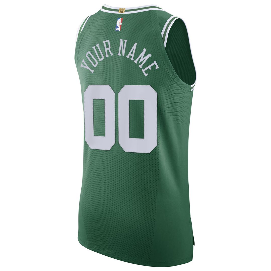 Boston Celtics Nike 2020/21 Authentic Custom Jersey Green - Icon Edition Team Jersey Sports Fan Apparel
