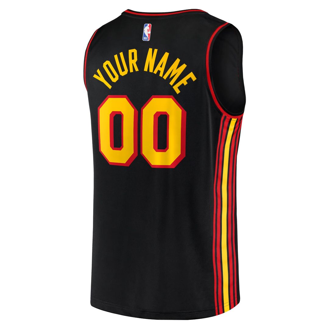 Atlanta Hawks Fanatics Fast Break Replica Custom Jersey Black - Statement Edition Team Jersey Sports Fan Apparel