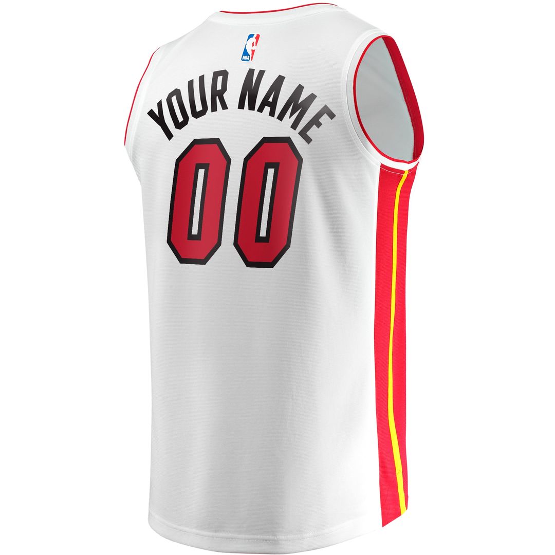 Miami Heat Fanatics Fast Break Custom Replica Jersey - Association Edition - White Team Jersey Sports Fan Apparel