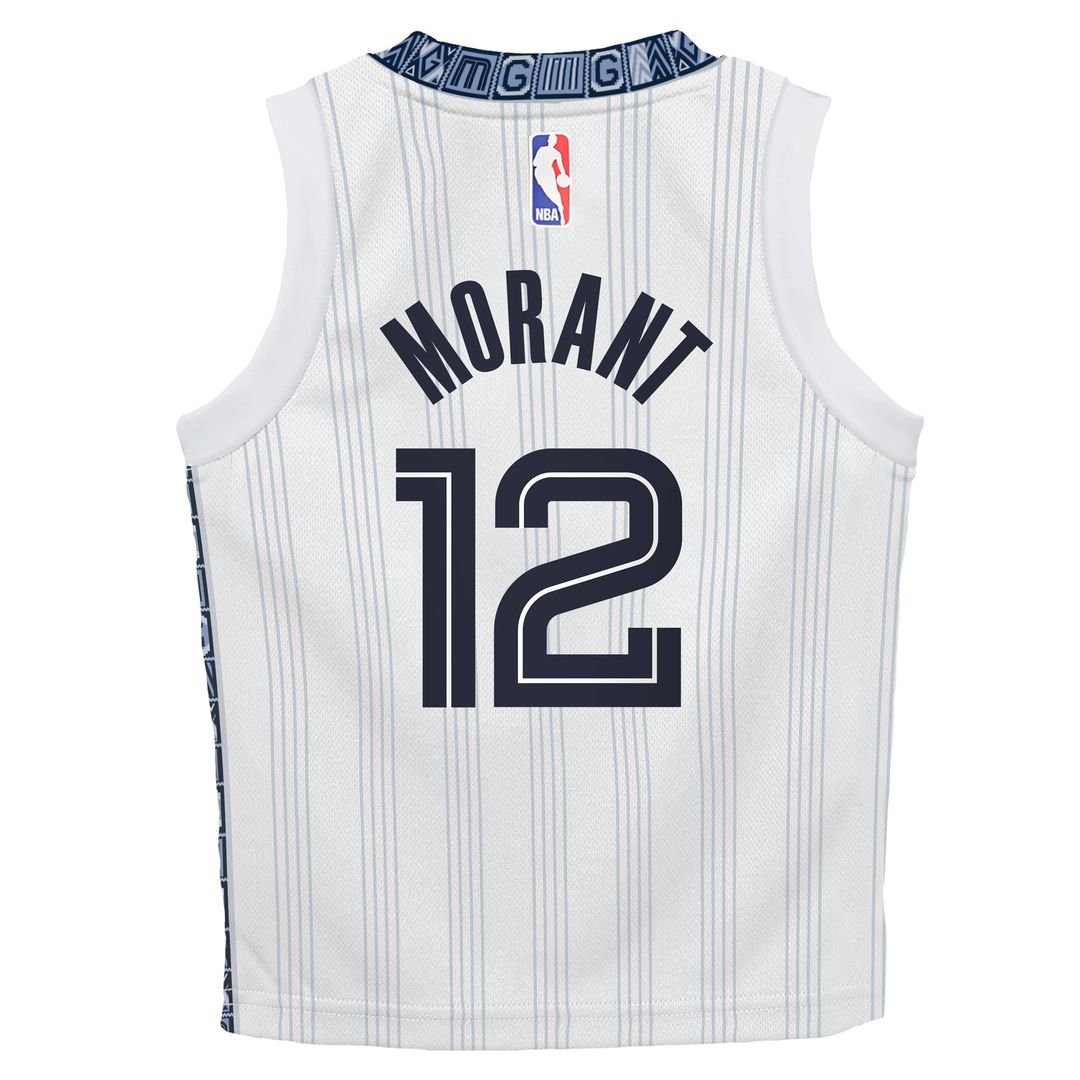 Memphis Grizzlies Ja Morant Nike Preschool 2025/26 City Edition Swingman Jersey - White Team Jersey Sports Fan Apparel