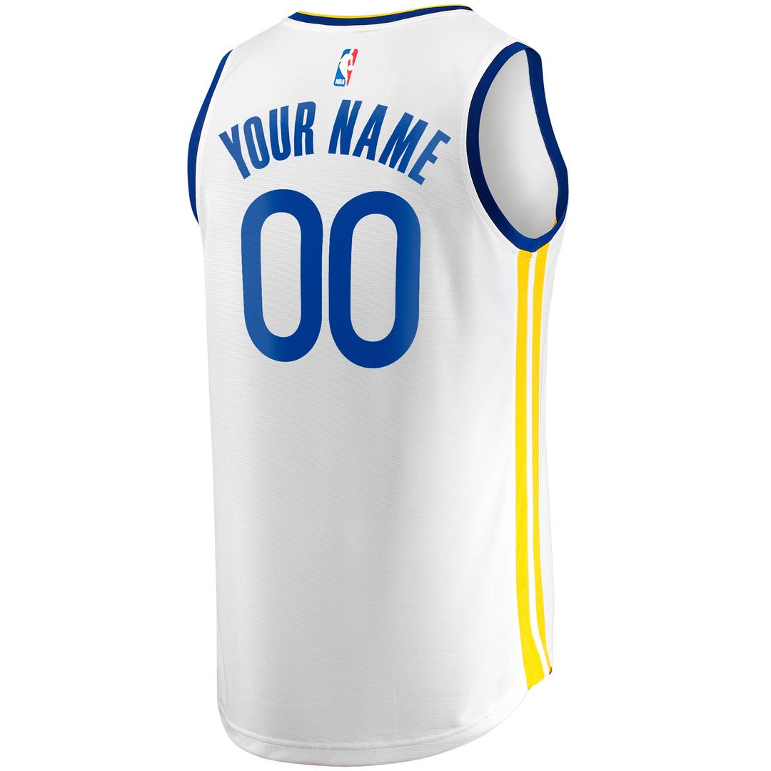 Golden State Warriors Fanatics Youth Fast Break Replica Custom Jersey - Association Edition - White Team Jersey Sports Fan Apparel