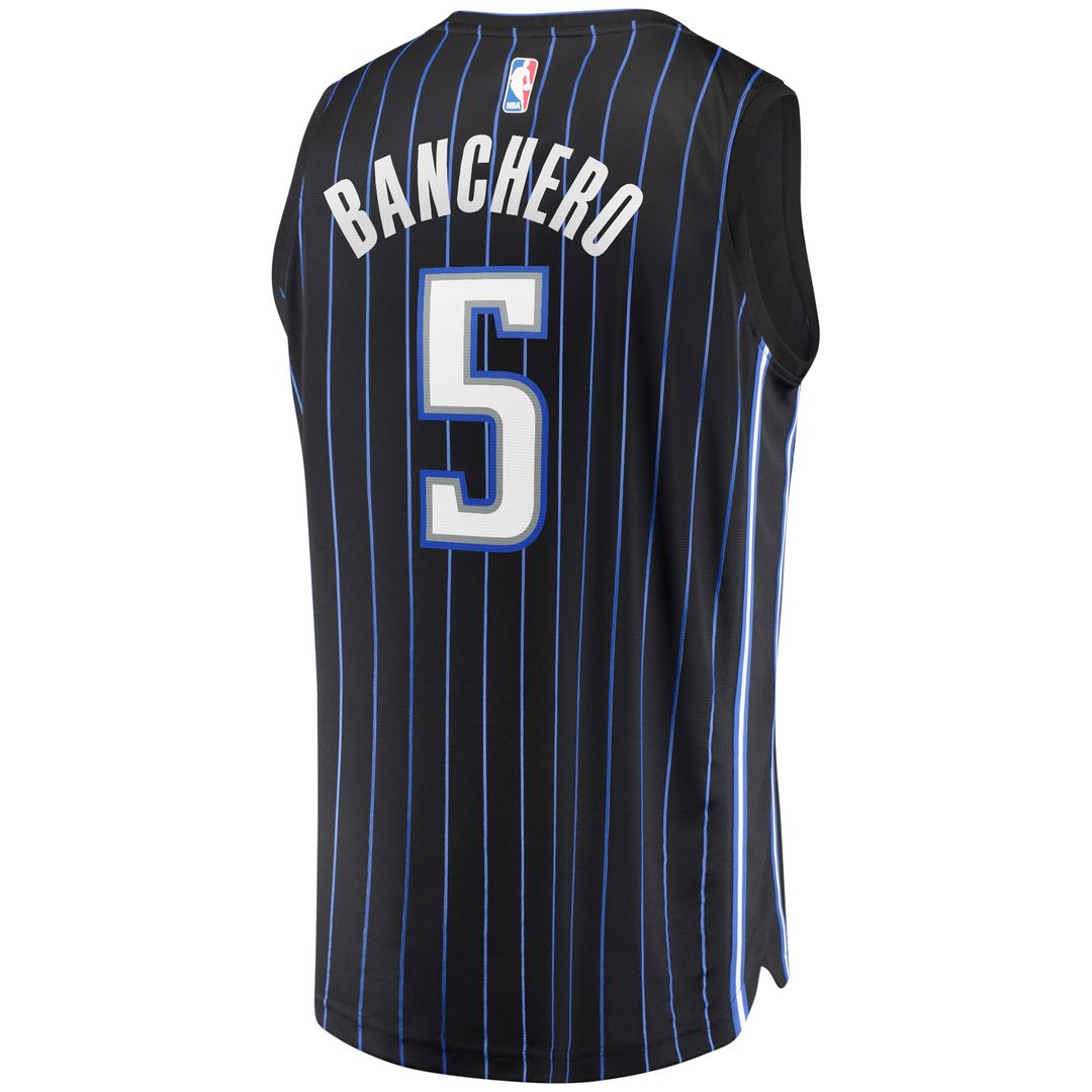 Orlando Magic Paolo Banchero Fanatics Youth Fast Break Player Jersey - Icon Edition - Black Team Jersey Sports Fan Apparel
