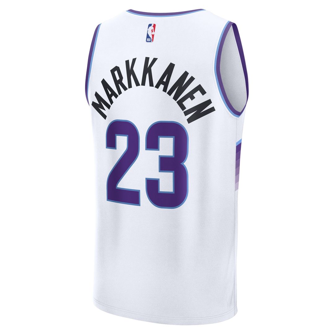 Utah Jazz Lauri Markkanen Fanatics Youth Fast Break Replica Jersey - Association Edition - White Team Jersey Sports Fan Apparel