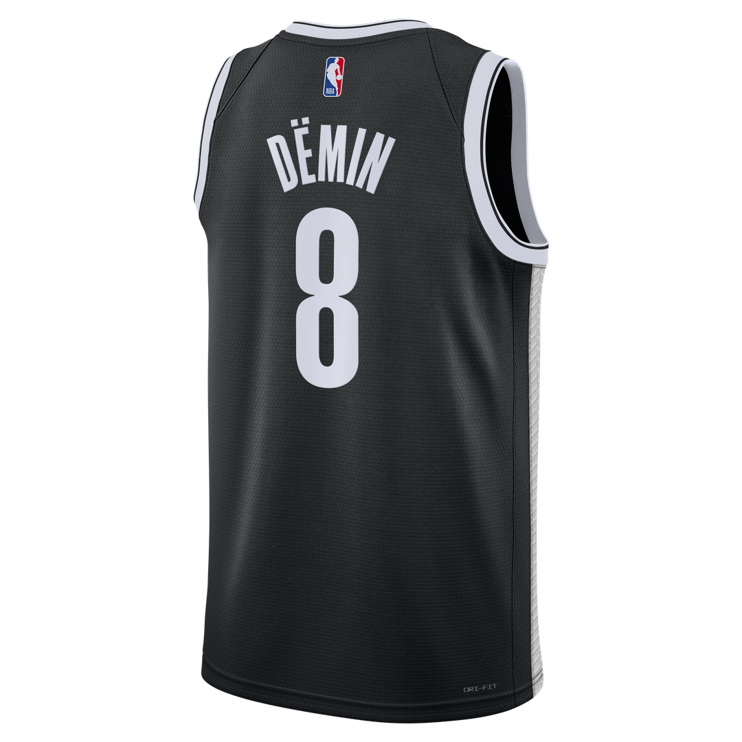 Brooklyn Nets Egor Dëmin Nike Unisex Swingman Jersey - Icon Edition - Black Team Jersey Sports Fan Apparel