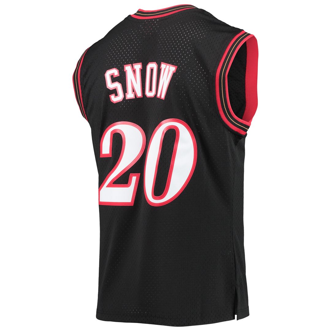 Philadelphia 76ers Eric Snow Mitchell & Ness 2000/01 Hardwood Classics Swingman Jersey - Black Team Jersey Sports Fan Apparel