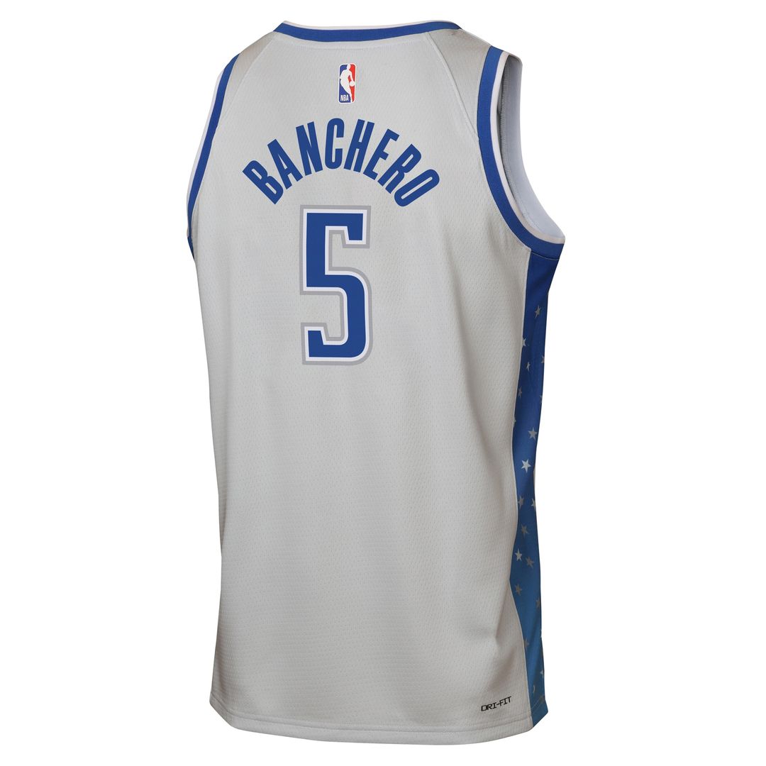 Orlando Magic Paolo Banchero Nike Youth 2025/26 City Edition Swingman Jersey - Silver Team Jersey Sports Fan Apparel