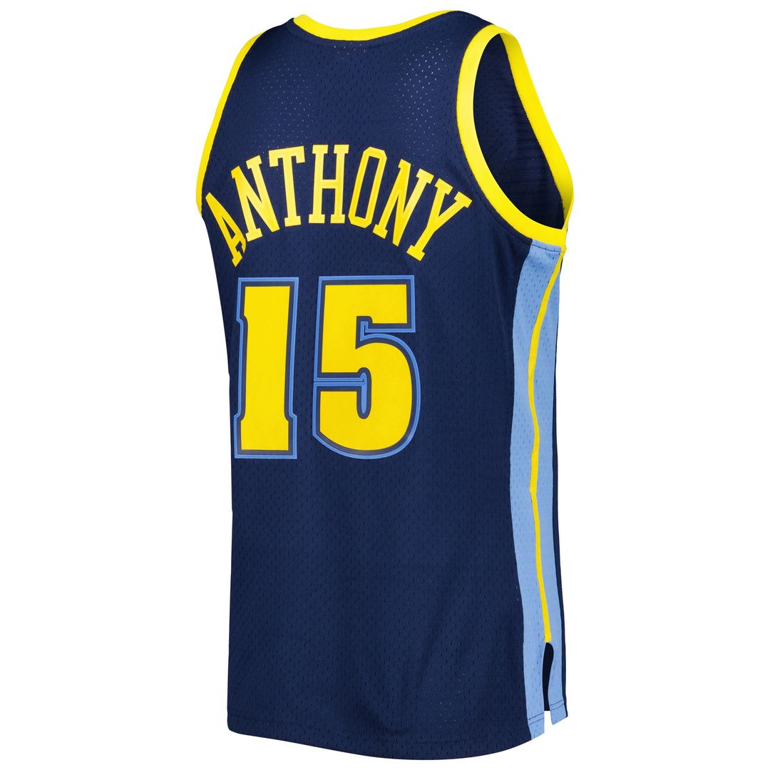 Denver Nuggets Carmelo Anthony Mitchell & Ness Hardwood Classics Swingman Jersey - Navy Team Jersey Sports Fan Apparel