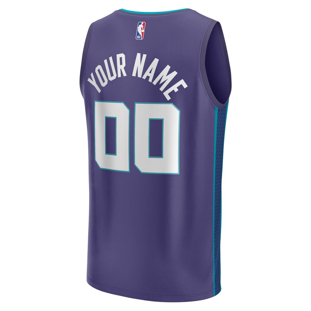 Charlotte Hornets Fanatics Fast Break Custom Jersey - Purple - Statement Edition Team Jersey Sports Fan Apparel