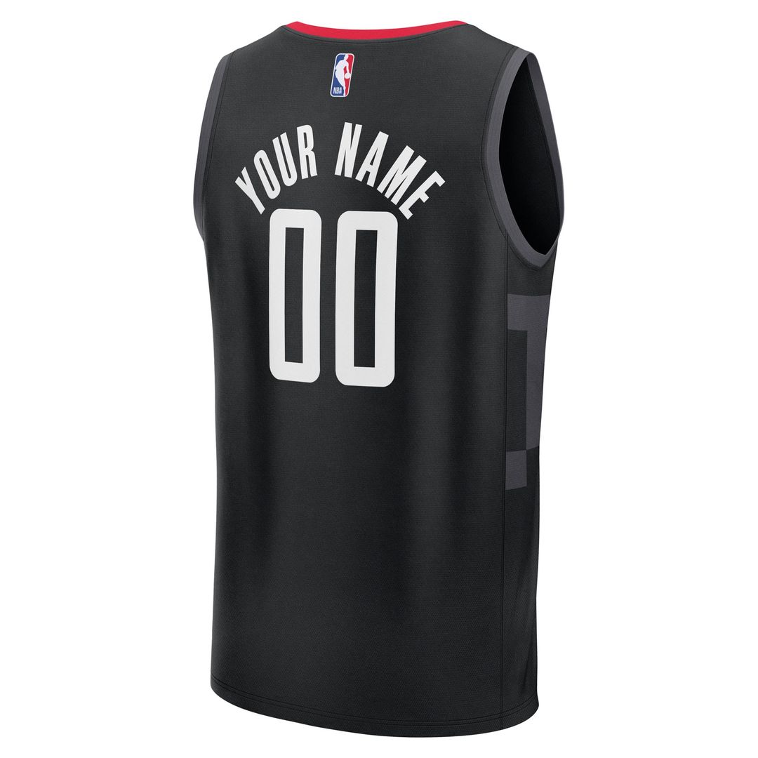 Houston Rockets Fanatics Youth Fast Break Custom Jersey - Statement Edition - Black Team Jersey Sports Fan Apparel