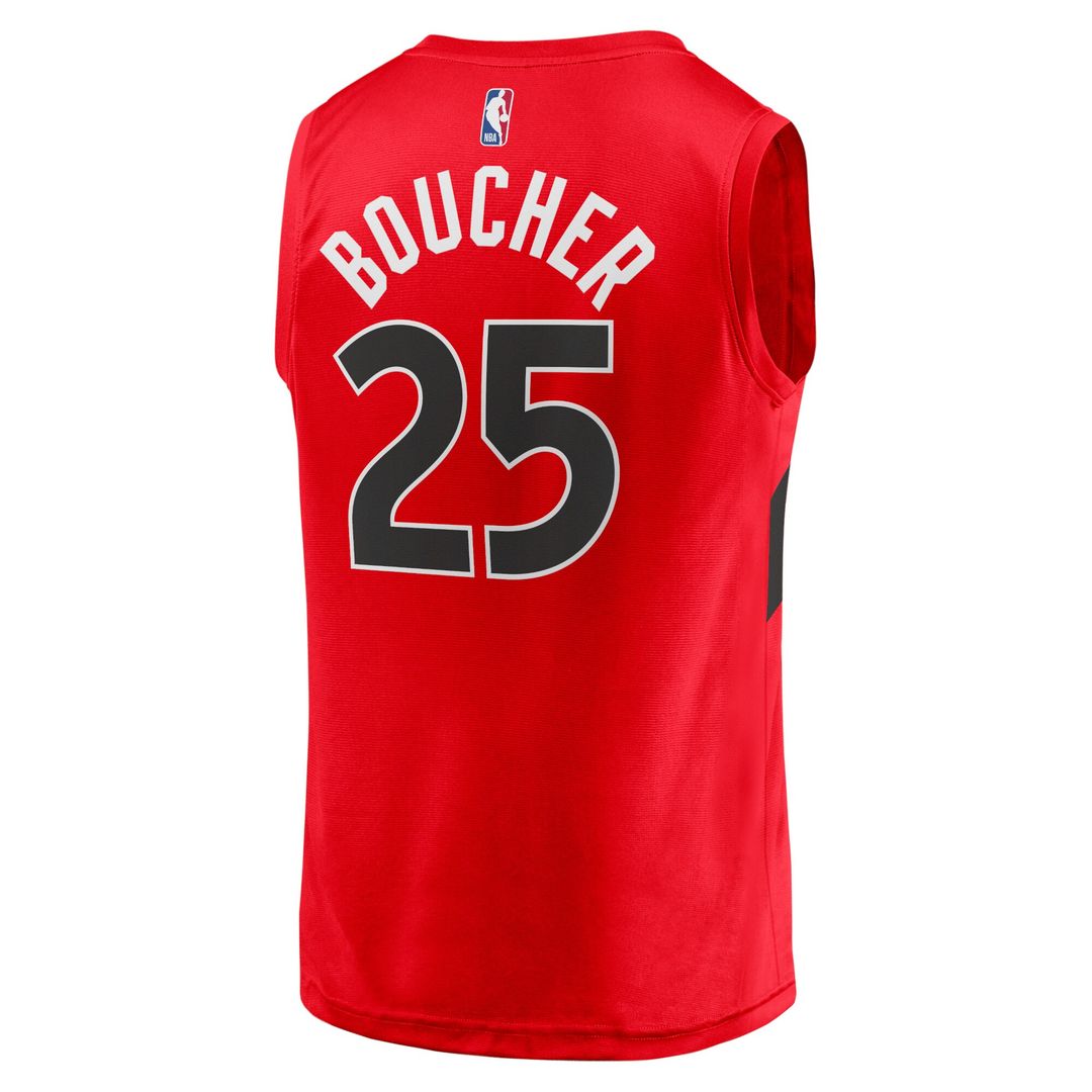Toronto Raptors Chris Boucher Fanatics Fast Break Replica Jersey - Icon Edition - Red Team Jersey Sports Fan Apparel