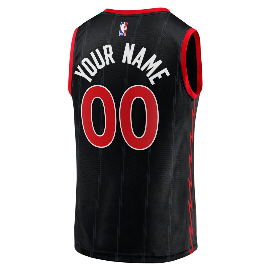 Toronto Raptors Fanatics Fast Break Replica Custom Jersey Black - Statement Edition Team Jersey Sports Fan Apparel