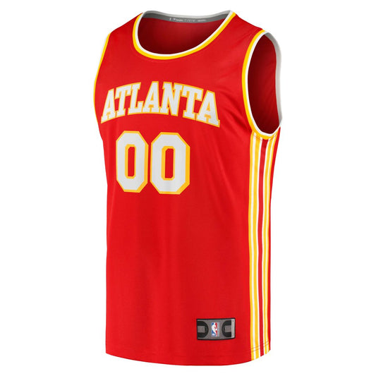 Atlanta Hawks Fanatics Fast Break Replica Custom Jersey - Icon Edition - Red Team Jersey Sports Fan Apparel